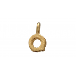 DEEP GOLD PLATE SMALL LETTER PENDANT - Q