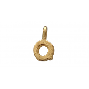 DEEP GOLD PLATE SMALL LETTER PENDANT - Q