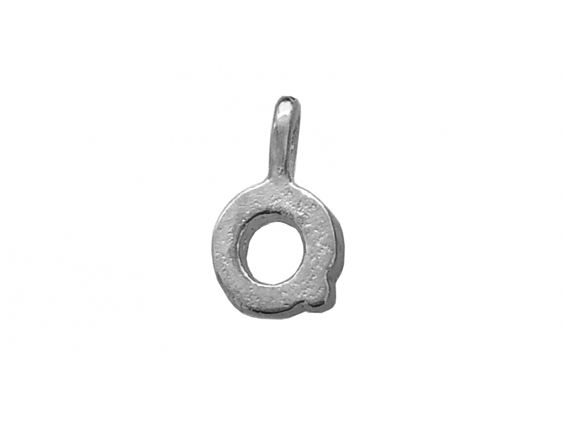 Sterling Silver 925 Letter Q Charm