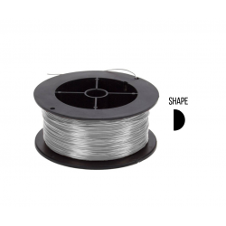 Sterling silver 925 D-Shape wire 1mm x 0.5 mm