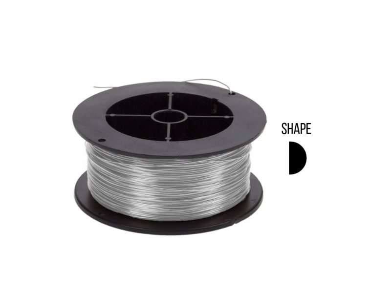 Sterling silver 925 D-Shape wire 3mm x 1.5mm