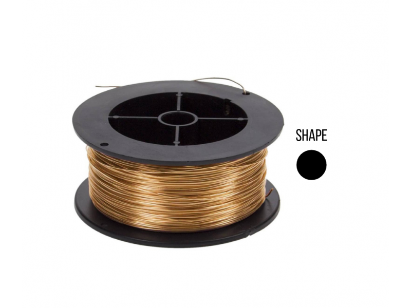 18K Round Wire 1.0mm, yellow