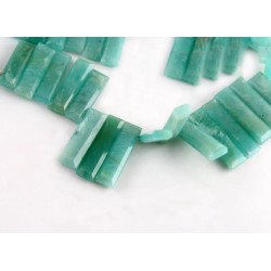 AMAZONITE STICKS FACETED SIDE DRILLED BEADS