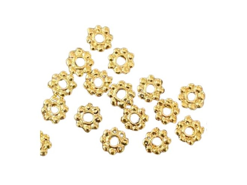 Deep Gold Plate Small Flower Separator 4.3mm 