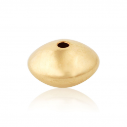 9K Yellow Gold Saucer bead 4mm, hole 1mm