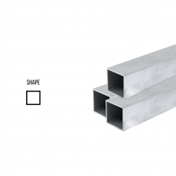 Sterling Silver 925 Square Tube ex. D 4mm,  0.5mm wall 