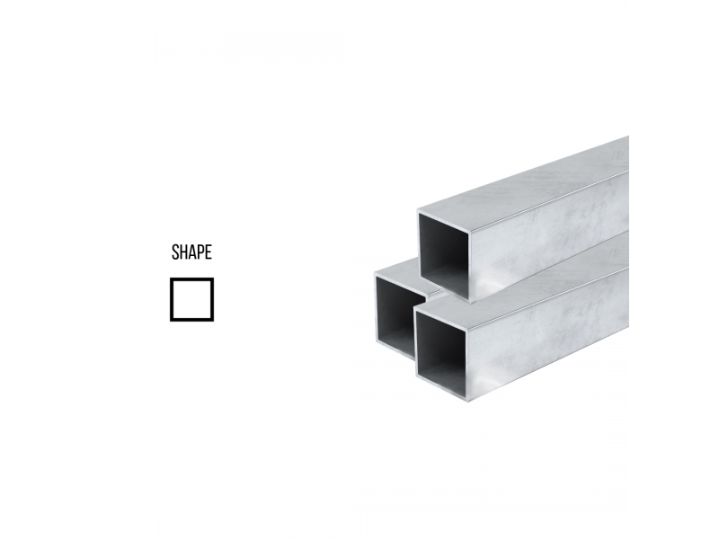 Sterling Silver 925 Square Tube ex. D 4mm,  0.5mm wall 