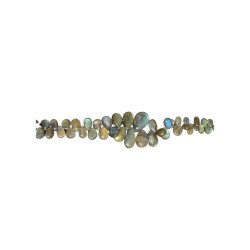 Labradorite Badamche / Drops / Briolette  Plain Choker Beads                   