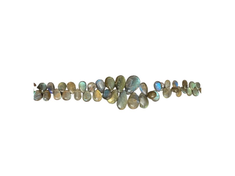Labradorite Badamche / Drops / Briolette  Plain Choker Beads                   