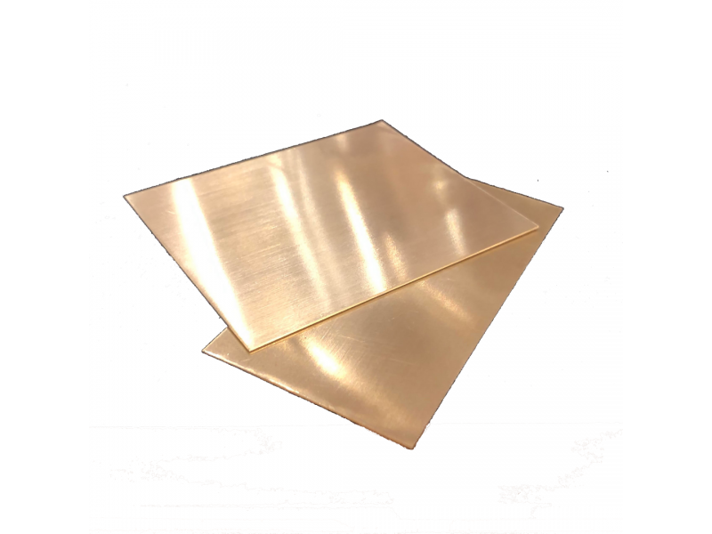 Brass sheet - 0.7mm - 5cm x 10cm