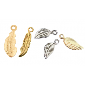 Feather and Leaf Charms