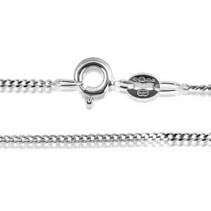 Ready Made Sterling Silver 925 Open Curb Chain - 1.2mm / 16" (Pack of 3)