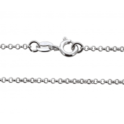 Ready Made Sterling Silver 925 Rolo Belcher Chain - 1.75mm / 16"