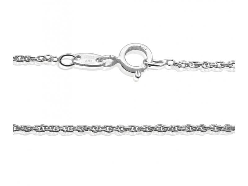 Ready Made Sterling Silver 925 X-Fine Prince of Wales Rope Chain - 1mm / 18'' (Pack of 3)