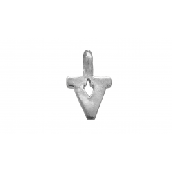 Sterling Silver 925 Letter V Charm