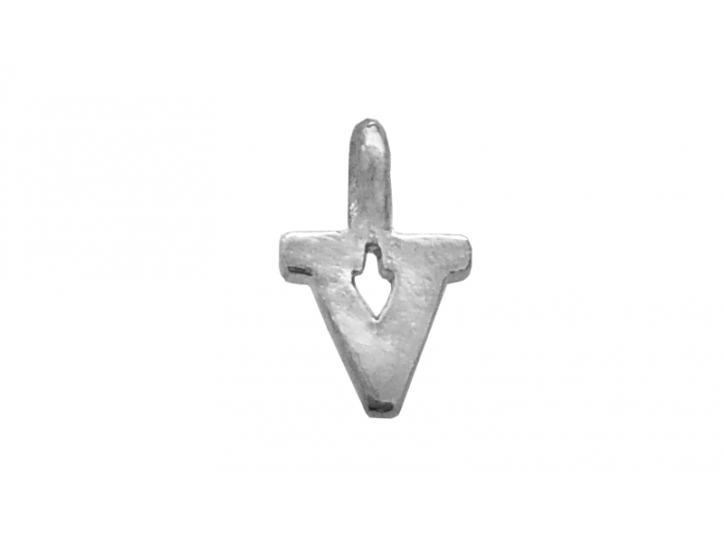 Sterling Silver 925 Letter V Charm