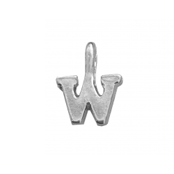 Sterling Silver 925 Letter W Charm