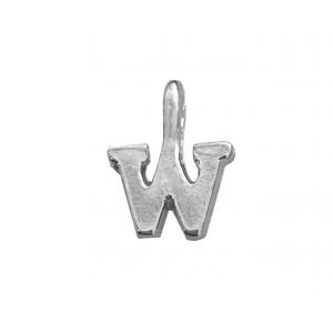 Sterling Silver 925 Letter W Charm