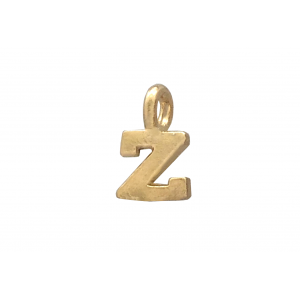 DEEP GOLD PLATE SMALL LETTER PENDANT - Z