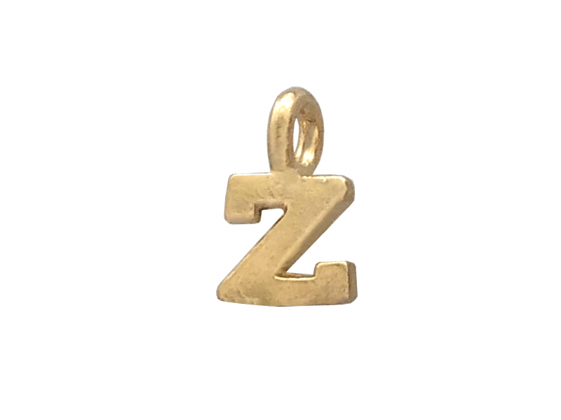 DEEP GOLD PLATE SMALL LETTER PENDANT - Z