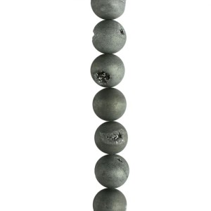 Agate Silver Zosite round 10 mm Beads