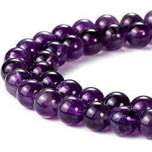 amethyst deep purple round beads 