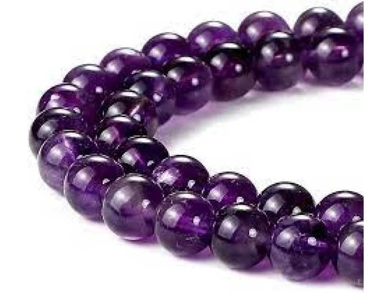 Amethyst Round 10mm Dark Beads 