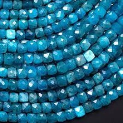 Apatite square Faceted 2x2mm Beads 