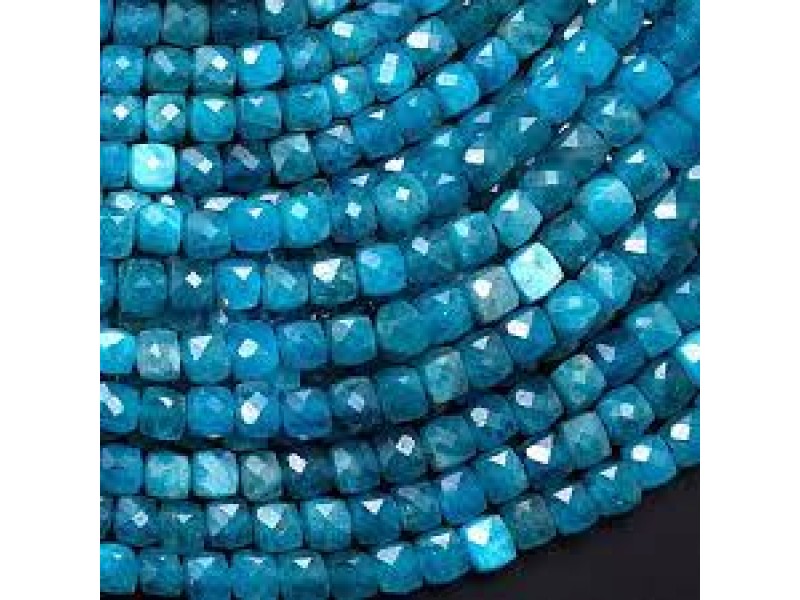 Apatite square Faceted 2x2mm Beads 