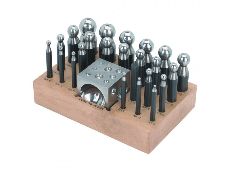 Doming Set 24pcs with Steel Doming Block 