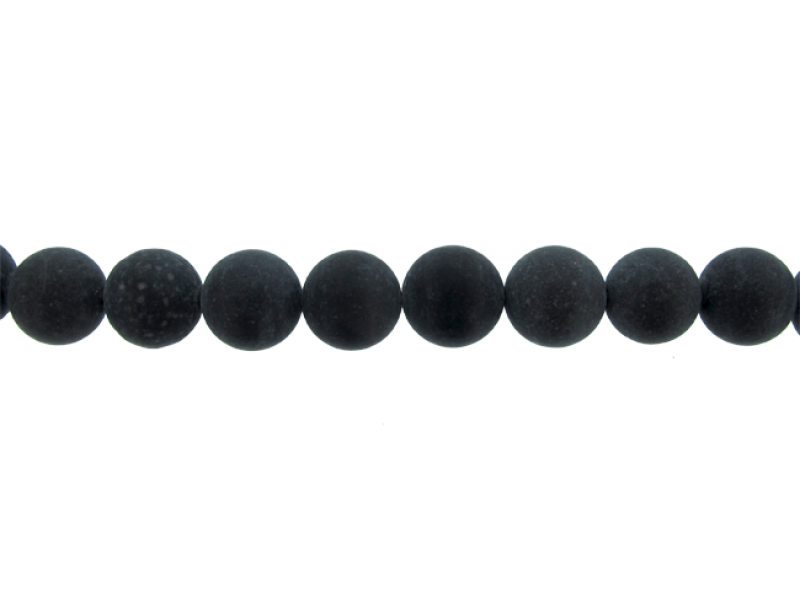 Onyx Black Round Beads, Matt, 10 mm