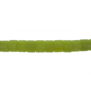 Olive Jade Cube Beads, 6 mm