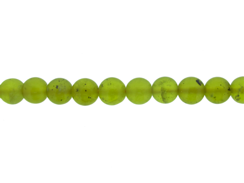 Olive Jade Round Beads, 8 mm 