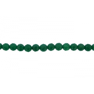 Onyx Green Faceted Round Cut Beads, 6 mm 