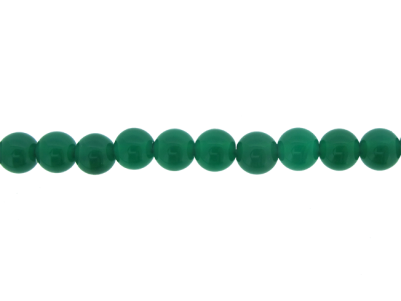 Onyx Green Round Beads, 8 mm