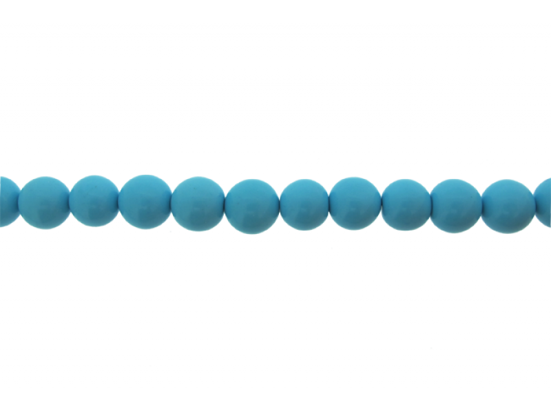 Turquoise Pressed Round Beads - 10mm - 12 mm