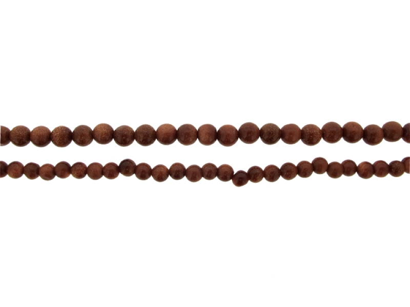 Brown Goldstone Round Beads, Brown, 4 - 6 mm 