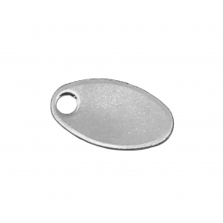 Sterling Silver 925 Oval Chain Tag (with hole)