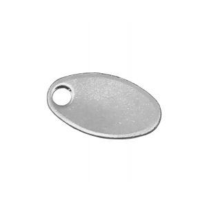 Sterling Silver 925 Oval Chain Tag (with hole)