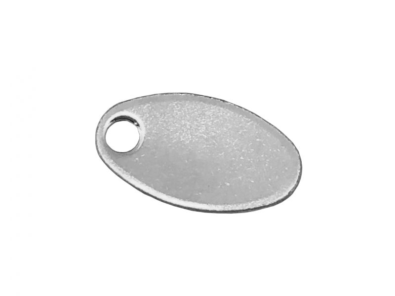 Sterling Silver 925 Oval Chain Tag (with hole)