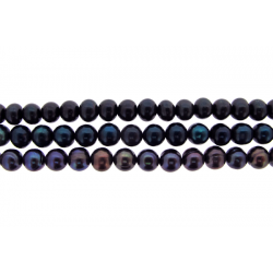 Freshwater Pearls Beads 5 - 6mm, Dark metallic 