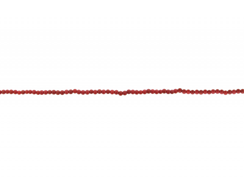 Coral Sea Bamboo Dyed Round Beads, 2.5mm