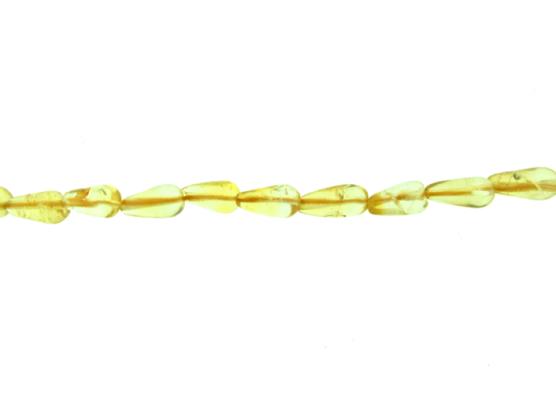 Citrine Drops Long Drilled Beads