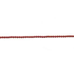 Coral Red Pressed Round Beads, 3 mm