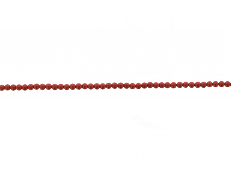 Coral Pressed Round Beads, 3 mm
