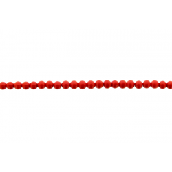 Coral Pressed Round Beads, 4 - 6 mm               