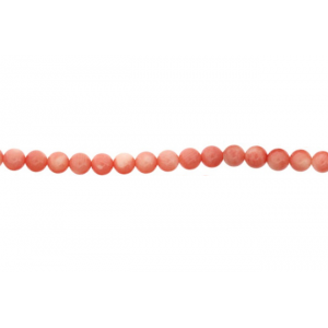 Coral Sea Bamboo Dyed Round Beads, 7 - 8 mm