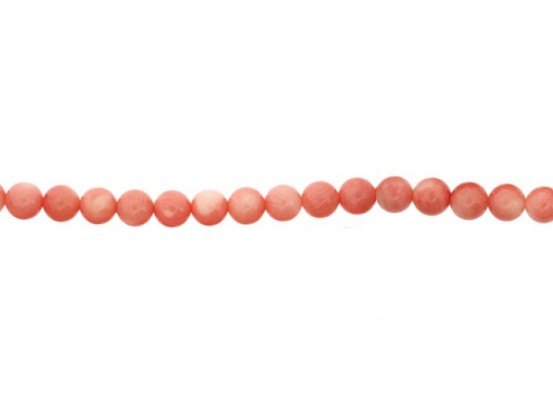 Coral Sea Bamboo Dyed Round Beads, 7 - 8 mm