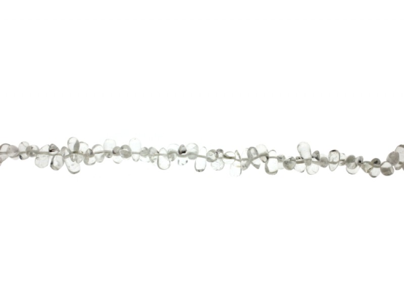rock crystal drop beads side drilled