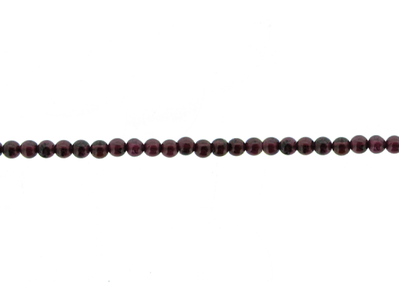 Garnet Round Beads, 4 mm                        